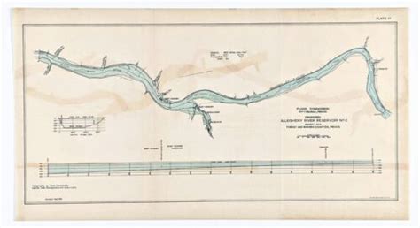 1910 Allegheny River Map Pennsylvania Middletown Hickory Endeavor ...