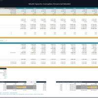 Multi Sports Complex Financial Model Dynamic 10 Year Forecast