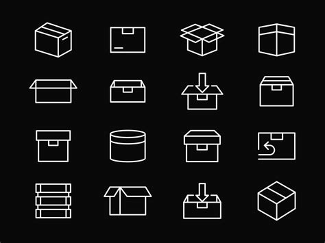 Free Box Packaging Vector Icons Part 01 Ai