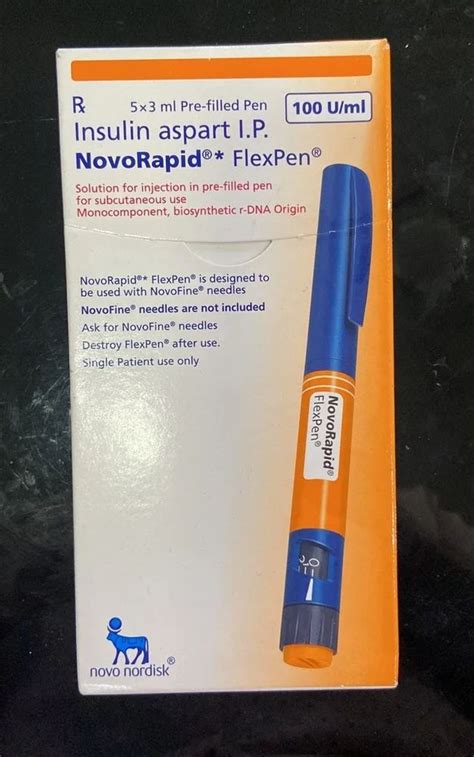 Novo Rapid Insulin Aspart Insulin Pen 100U Ml At Rs 3300 Box In New