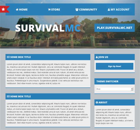 9+ Creative Minecraft Website Themes & Templates | Free & Premium Templates