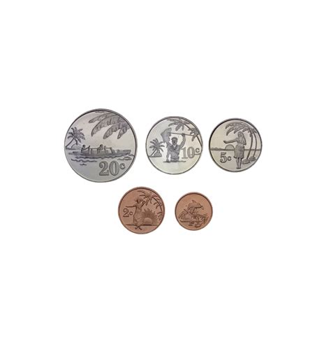 Set De Tokelau 5 Monedas 1 2 5 10 20 Cents 2012