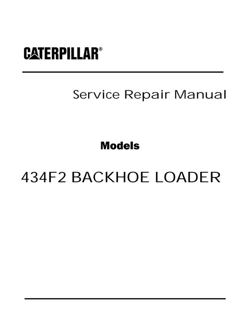 Caterpillar Cat F Backhoe Loader Prefix Lyk Service Repair Manual