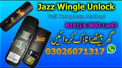 Jazz Wingle Latest Security R191j Unlock For All Network Jazz W02 Lw43