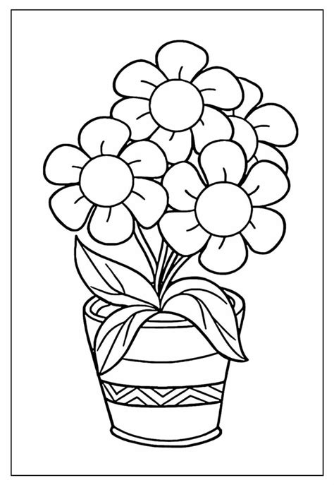 Desenhos De Vasos De Flores Para Colorir Bora Colorir