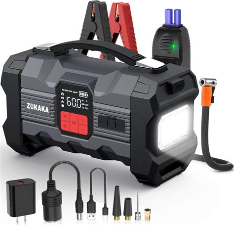 Amazon Zukaka Car Auto Jump Starter A Peak Mah Battery