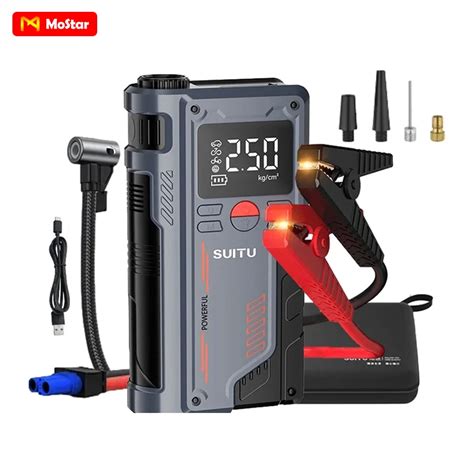 MoStar Car Jump Starter W Tire Inflator All In One 8000mAh Auto Air