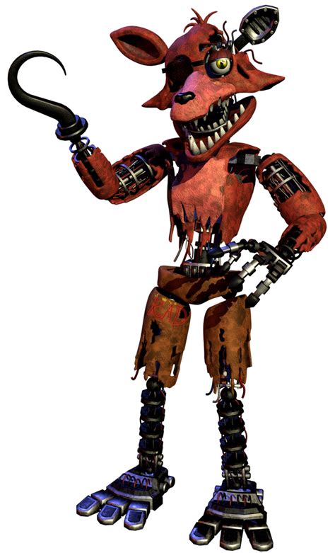 Withered Foxy Render 2 By Kingangrydrake On Deviantart