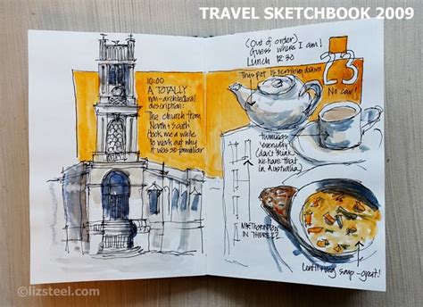 Trip Prep Reviewing 2009 Travel Sketchbooks Liz Steel Liz Steel In