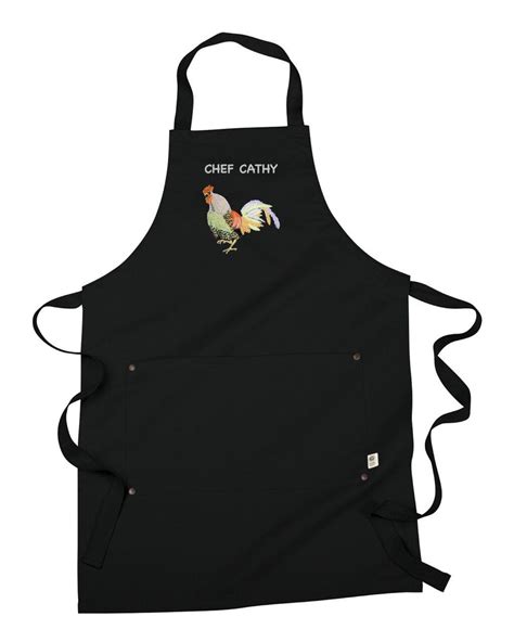 Personalized Embroidered Rooster Apron Mens Grilling Rooster Etsy Personalized Embroidered