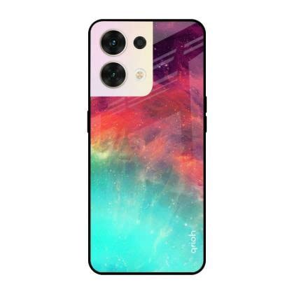 Qrioh Colorful Aura Glass Case For Oppo Reno G Jiomart