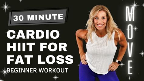 30 Minute Cardio Hiit For Fat Loss Beginner Cardio Workout At Home