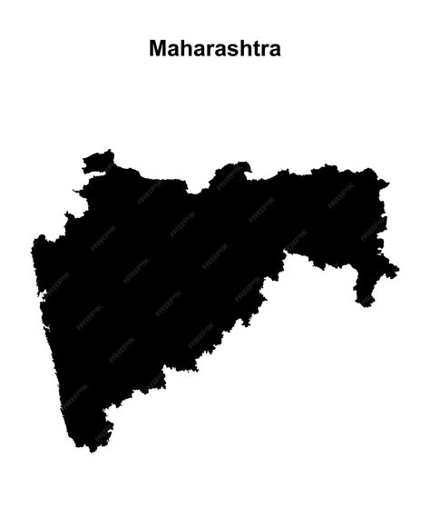 premium vector maharashtra outline map