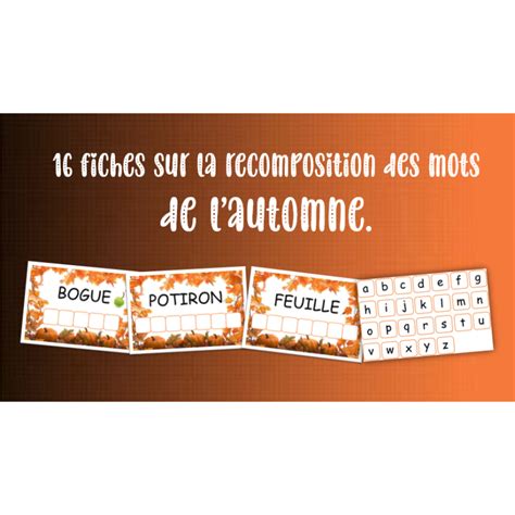 Recomposition Des Mots De L Automne