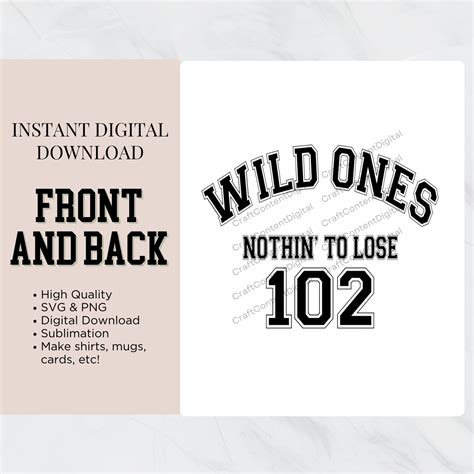 Wild Ones Svg Png Nothin To Lose Svg Png Jessie Murph Png Png