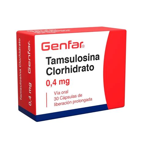 Tamsulosina Clorhidrato Genfar Capsulas 04 Mg Farmacia Pasteur