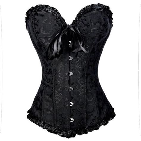 Satin Os à lacets Steampunk Corset Sexy Bustier Femme Corselet Corset