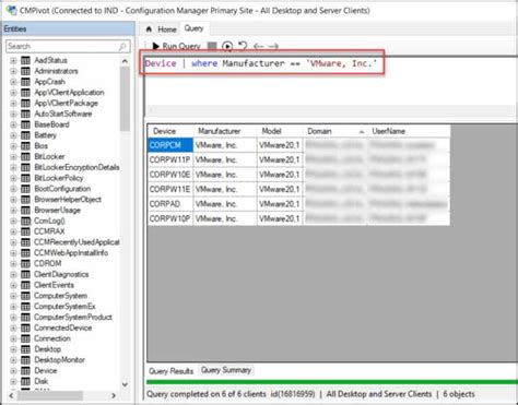 Use Cmpivot Query To Find Vmware Devices In Sccm