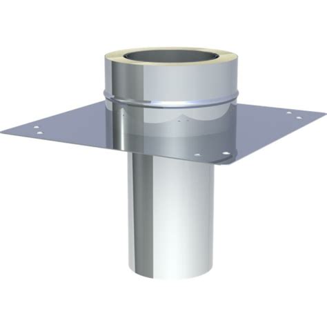 Raab Edelstahl DW FU DN200 Doppelwandig Fussteil Offen Schornsteinerh