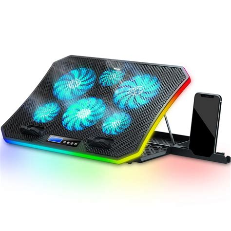 TopMate C12 Gaming Laptop Cooling Pad With 6 Quiet RGB Fans For 11 17