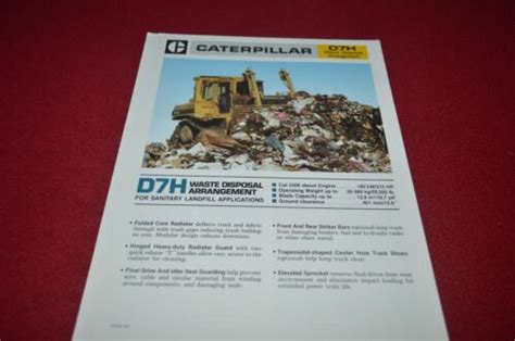 Caterpillar D7H Crawler Tractor Dozer Waste Disposal Dealer S Brochure