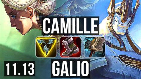 CAMILLE Vs GALIO TOP 1 8M Mastery 6 Solo Kills 1100 Games NA