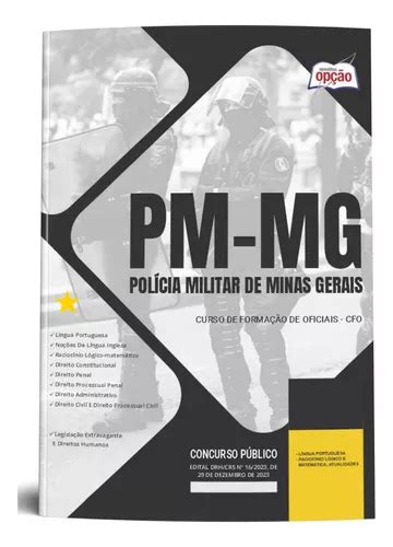 Apostila Completa Cfo Curso De Formação De Oficiais Pm Mg 2024