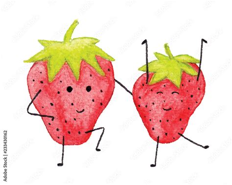 Dancing Strawberry Clip Art