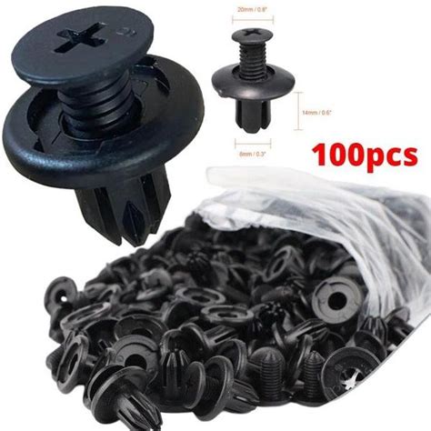 Cheap 103050100pcs 8mm Plastic Rivets Fasteners Screw Car Bumper Fender Black Rivet Car