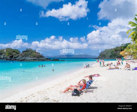 Trunk Bay Beach On The Caribbean Island Of St John In The US Virgin