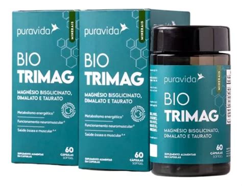 Kit 2 Bio Trimag Magnésio Bisglicinato Dimalato Taurato Full Frete grátis