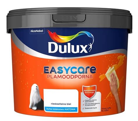 FARBA DULUX EASY CARE 9L NIESKAZITELNA BIEL 5237346 Cena Opinie