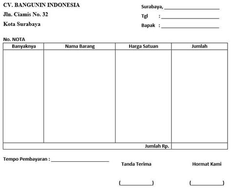 Desain Nota Bon Fotocopy