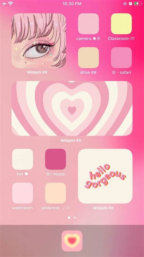 Ios Home Screen Idea Aesthetic Pink Preepy Fashion Colorful Icons