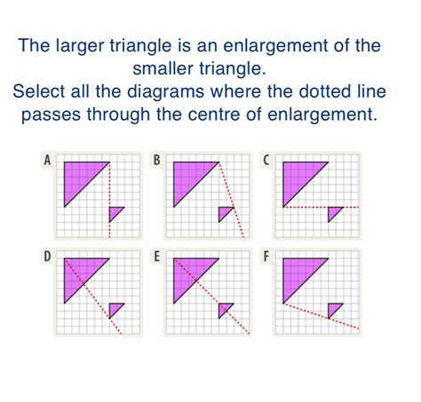 Solved The Larger Triangle Is An Enlargement Of The Smaller Triangle