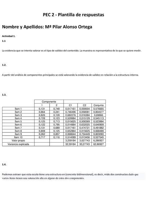 Pec Plantilla De Respuestas Pec Plantilla De