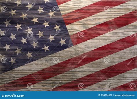 American Flag Painted Old Wood Texture Stock Image - Image of retro ...