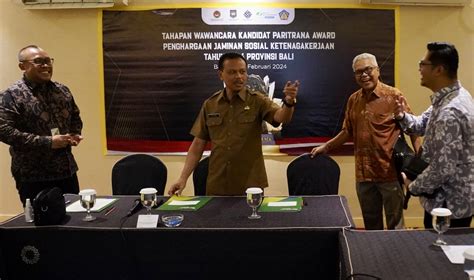 Sekda Dewa Indra Jadi Tim Penilai Wawancara Kandidat Paritrana Award