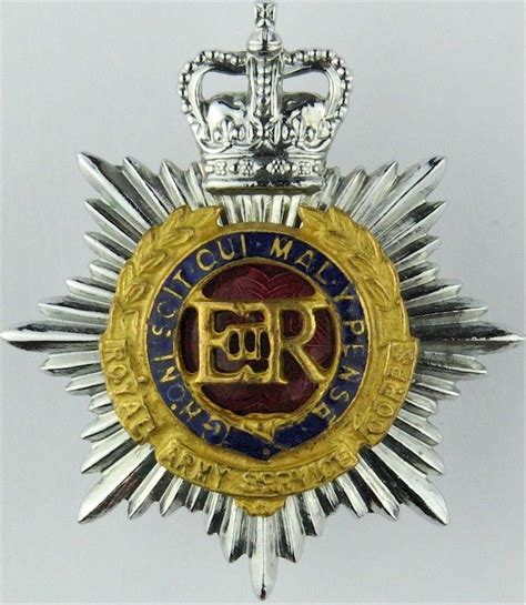 Royal Army Service Corps Officers Cap Badge Badge British Army