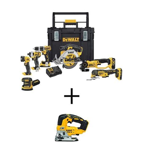 DEWALT 20V MAX Lithium Ion Cordless 7 Tool Combo Kit With TOUGHSYSTEM