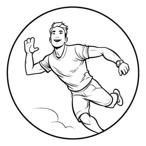 Ilustración de un jugador de fútbol corriendo con la pelota colocada