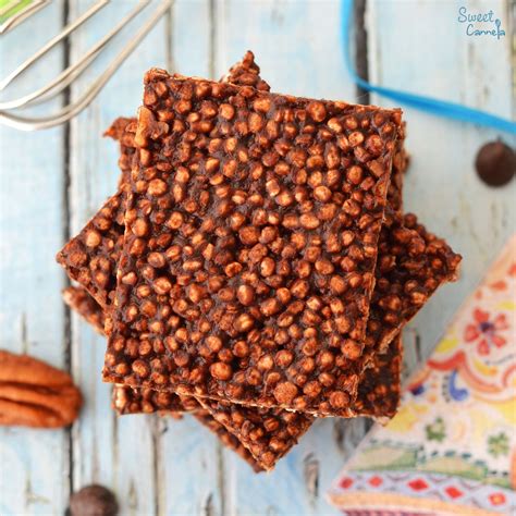 Puffed Quinoa Mexican Chocolate Squares Cuadritos De Quinoa Inflada Y