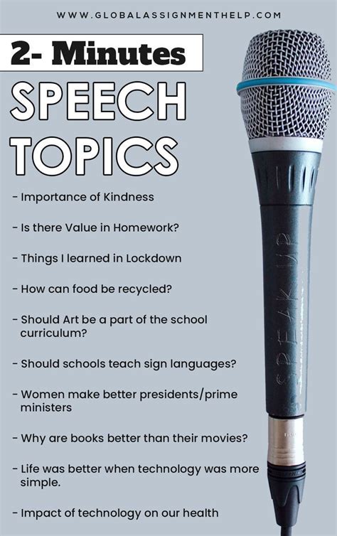 2 minutes speech topics | Speech topics ideas | Speech topics ... 