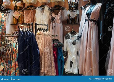 Dubai Uae December 2019 Lingerie Store Inside Seductive Women Lingerie Displayed On For Sale In