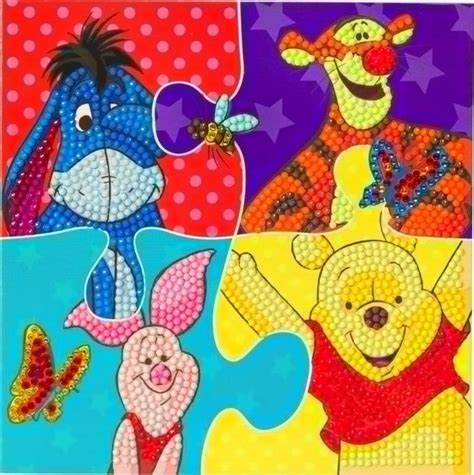 Diamond Painting Winnie The Pooh Puzzle 18x18 Kaart Crystal Art CCK DNY806