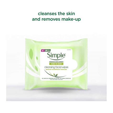 Simple Cleansing Wipes 25 Pack Wilko