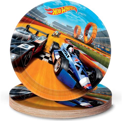 Amazon Hot Wheels Wild Racer Round Plates Pack Vibrant Unique Plates Perfect