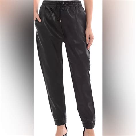 Bagatelle Pants And Jumpsuits Bagatelle Faux Leather Joggers Pants