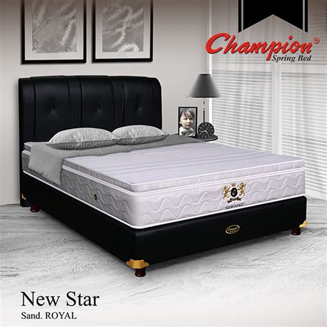 Jual Kasur Springbed Champion New Star Bonnel Spring Pillowtop Sandaran