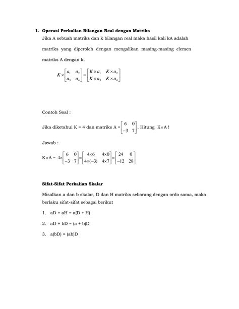 Solution Matriks Perkalian Matriks Studypool